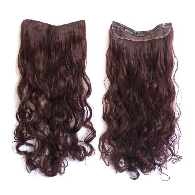 China Easy And Comfortable To Use 2020 New Arrival Fashion Style 5 Clips Synthetic One Piece Clip In Extension Wavy Hair Extensions for sale