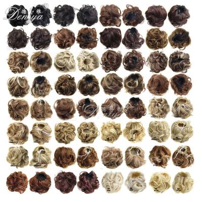 China Clip In Curly Cute Hot Selling Synthetic Hair Pieces Drawstring Bun Hair Pieces Bun for sale