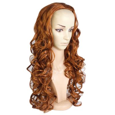 China Hot Selling High Quality European Synthetic Wig 3/4 Half Body Wave Color Fashion Style Long Body Wave Wig for sale