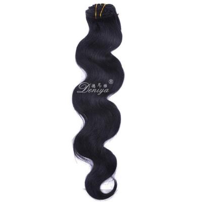 China Easy And Comfortable To Wear Fashion Body Wavy Natural Hair High Quality Remy Human Hair Clip In Hair Extension for sale