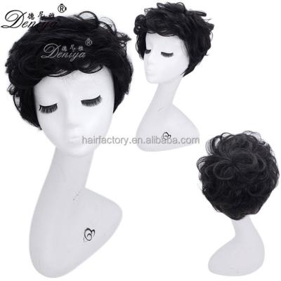 China 2017 Wholesale High Quality New Arrival Silky Straight Cute Short Curly Hair Wave Wig for sale