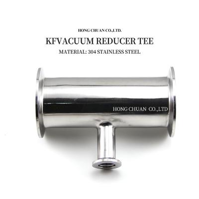 China KFvacuum reducer tee KF 16 25 40 50 SS304 Stainless Steel KF 16 25 40 50 for sale