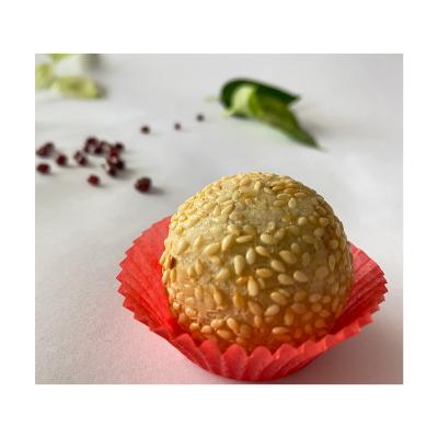 China Hot Sales FROZEN Red Bean Stuffed Semi-finished Fried Sesame Ball Snack for sale