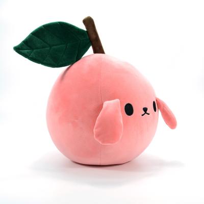 China Realistic Custom Plush Vegetable and Fruit Peach Shape Doll Stuffed Orange Peach Fruit Plush Toy for sale