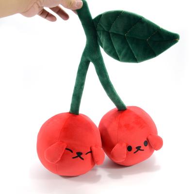 China Custom Super Cute Cotton Plush Small Soft Toy Cherry Plush Pillow Toy For Home And Office Use for sale