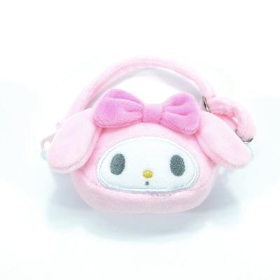 China New Promotion 2022 Cute Plush Rabbit Design Girls Coin Purse Shape Master Chain Wallet Mini Custom Wrist Pocket for sale