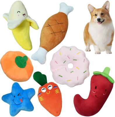 China Nocciola Soft Popular 12 Pack Cute Squeaky Dog Chew Toys Squeaky Plush Dog Toys for sale