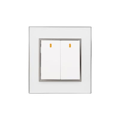 China Retro Hot Selling Max Voltage 250v Residential/Multipurpose Frame 2gang 2way Acrylic Electric Wall Switch For Residential for sale