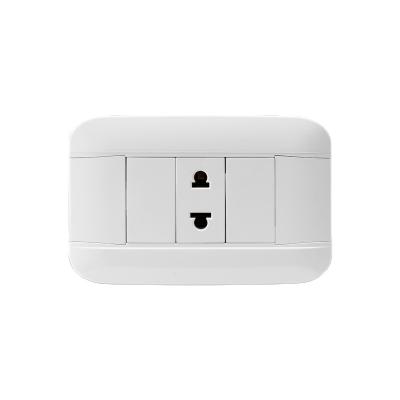 China Residential/Multipurpose AC110V-250V NYLON STANDARD 15A FUSED MODE SAFETY PURE WHITE WALL POWER SOCKET for sale