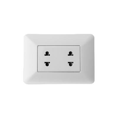 China Residential/General Purpose Accept Custom Solid Color Wall Socket PC Material Standard Grounding South American Standard Home Socket for sale