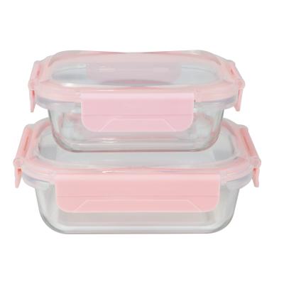 China Wholesale Microwavable Airtight Glass Food Box Storage 24 Piece Stackable Glass Food Storage Containers for sale