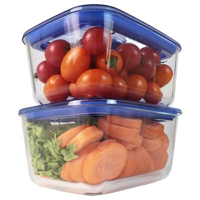 China Wholesale Microwavable High Borosilicate Heat Resistant Glass Food Container With Vacuumed Lid for sale