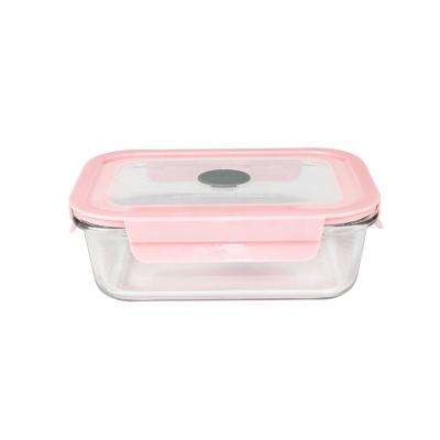 China Hot Selling Wholesale Microwavable Glass Food Container Glass Containers For Food Storage for sale