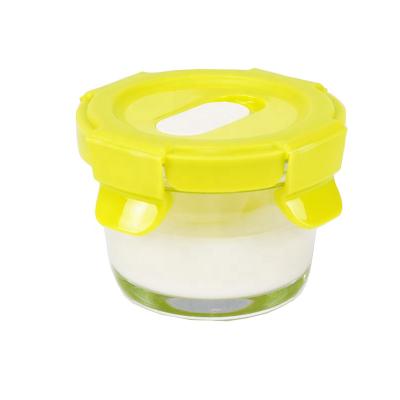 China 100% Microwavable high borosilicate glass bpa free food container for kids baby food glass container for sale