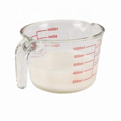 China High Borosilicate Jug Viable Glass Measuring Cup Measuring Milk Jug Set With Measurements For Kitchen Use for sale