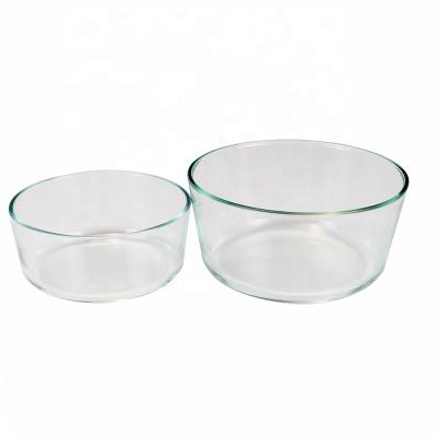 China Viable Wholesale Microwave Glass Salad Mixing Bowl Safe Heat Resistant Glass Salad Bowl Set for sale