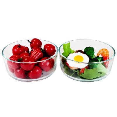 China Wholesale Viable Salad Mixing Bowl Bpa Free Heat Resistant Glass Mixing Bowls 100% Borosilicate Glass Set for sale