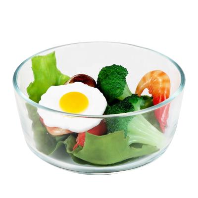 China Heat Resistant High Borosilicate Glass Salad Mixing Bowl Mini Dish Viable Glass Mixing Bowl Set for sale