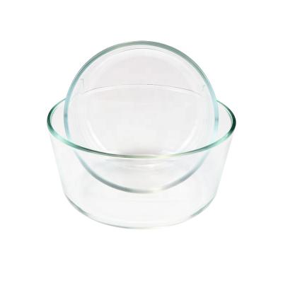 China Wholesale Viable Free Heat Resistant Kitchen Mixing Bowl Set 100% Borosilicate Glass Glass Mixing Bowl for sale