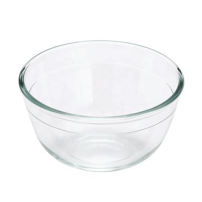 China High Borosilicate Glass Mixing Bowl Customized Sustainable High Borosilicate Glass Mixing Bowl Glass Bowl In Clear for sale