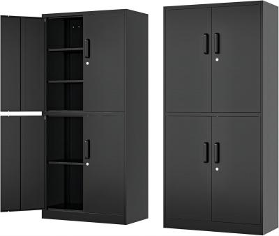 China 80x40x180CM  black color functional storage cabinet office furniture cabinet used in office warehouse for sale