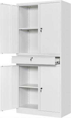 China 80x40x180CM compact white color functional storage cabinet office furniture cabinet used in office warehouse for sale