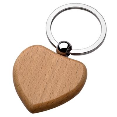 Cina Anello portachiavi sveglio d'argento dell'arcobaleno di incanto del 2D cuore di Art Craft Wooden Key Chain in vendita