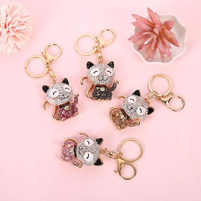 China Cute Lucky 12 Zodiac Mouse Keychain Crystal Enamel Handbag Mice Keyring Charm Rat Cat Animal Jewelry Gift Metal Key Chain zu verkaufen