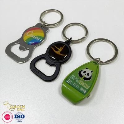 Cina High Quality Advertising Promotion Gifts Zinc Alloy Custom LOGO Special Personal Keyring Blank Metal KeyChain For Bottle Opener in vendita