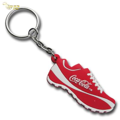 China Metal Sport Shoe Key Chain , 3D Raised Shaped Custom PVC Keychain For Christmas Gift for sale