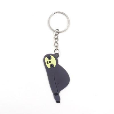 中国 Hot Sale Product Custom LoGO 2D Animal Shape Bear Silicone Key Ring Rubber Pvc Keychain For Girl 販売のため