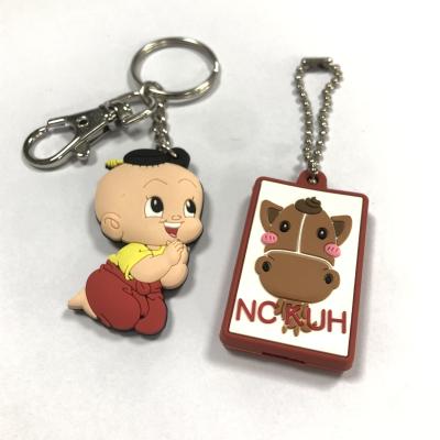 중국 New Product Custom Promotional Gifts Children Cartoon Animal Logo 2d Key Chain Soft Keyring 3d Rubber Pvc Keychain 판매용