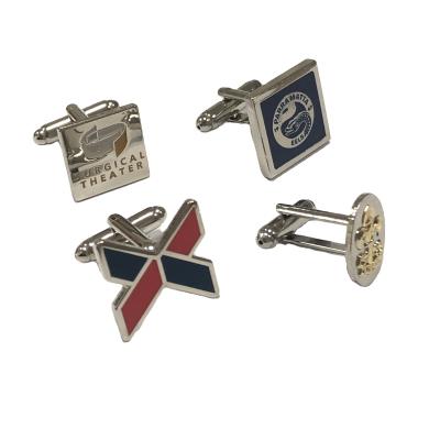 China De zilver Geplateerde Metaalcufflink van het de Knopensymbool van het Douaneemail Reeksen van het het Metaalijzer voor Gift Te koop