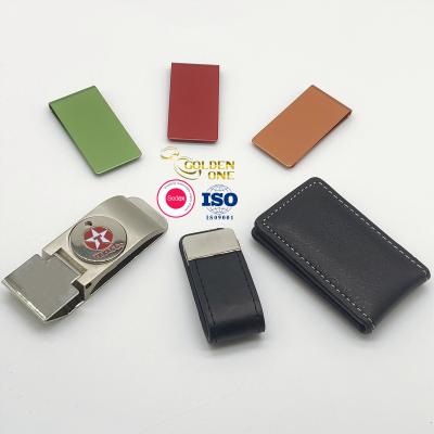 중국 Wholesale Masones Club Gold Plating Anti Brass Credit Card Holder Wallet Metal Money Clip For Mens 판매용