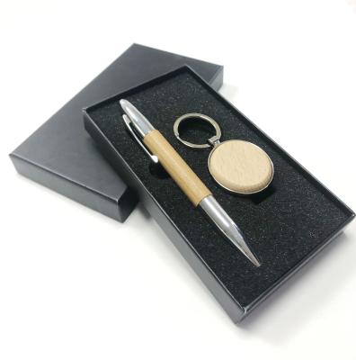 China Hot Sale Produkt Metall Zinklegierung Schlüsselverschluss Stift Geschäftsgeschenk Set Holz-Stift Holz-Schlüsselverschlüsse Laser-Logo Luxus Corporate Men Geschenk zu verkaufen