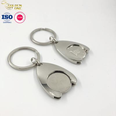 China Suporte liga de zinco de compra da moeda do metal de Carabiner da corrente chave da moeda do trole para o presente à venda