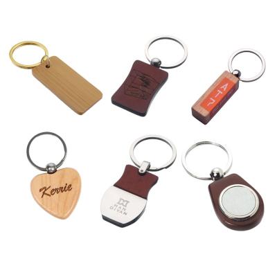 China Wholesale Custom Engraving Logo Metal Carabiner Keyring Blank Zinc Alloy  Customized Promotional Wood Metal Key Chain for sale