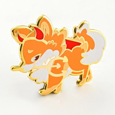 China custom metal zinc alloy die casting lapel pins cartoon anime dog shape pin soft hard enamel custom pin badge Te koop