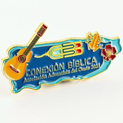 China lovely cute music guitar silkscreen kawaii pins hard cartoon enamel custom pin badge for kids gift en venta