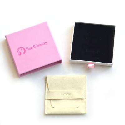 China Eco-Friendly Custom Logo Printed Matte Pink Elegant Drawer Pull-Out Jewelry Box For Necklace Earrings Rings for sale