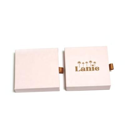 China Custom Logo New Design Necklace Earring Paper Printing Paper Jewelry Box Eco-friendly Drawer Pink Gift Cardboard for sale