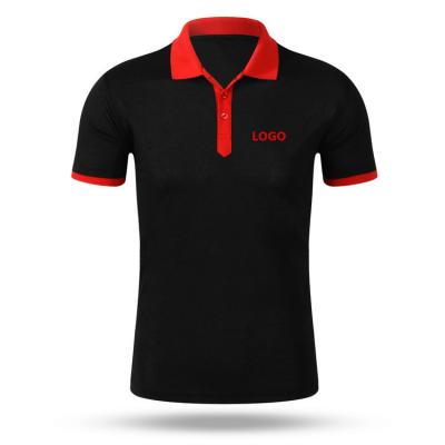 China Custom Plain Mens T-shirts Anti-wrinkle Logo Polyester Cotton Men's Tshirts High Quality Polo Shirts For Office Uniform for sale