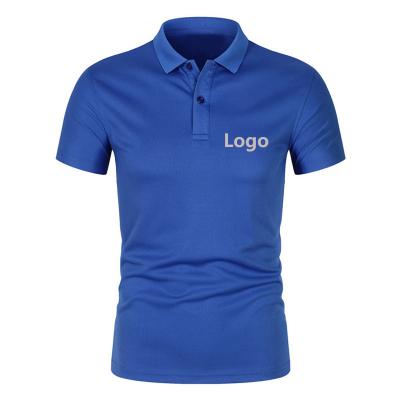 China Golf 100% Quick Dry Polo Shirts For Unisex Short Sleeve Polyester Anti-Wrinkle Logo Polo Tshirts Men Custom Cotton Polo Shirt for sale