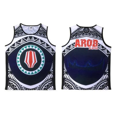 China 100% Polyester Anti-pilling Dry Fit Sublimation Singlet for sale