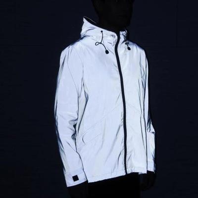 China Sustainable Safety Wholesale Men's Clothing Wholesale Men's Clothing Full Logo Hooded Zip Up Loose Anorak Waterproof Custom Reflective Jackets for sale