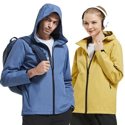 China Logo Courier Staff Workwear Uniform Custom Made QUICK DRY Raining Recycling Delivery Waterproof Rider Jacket With Storage Bag Food for sale