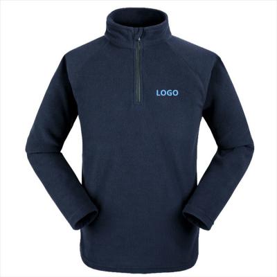 China 2022 OEM Men's Anti-Wrinkle Long Sleeve Crewneck Sweatshirt Logo Fleece Custom Pullover 1 4 Zipper Pullover Sweatshirt With Logo for sale