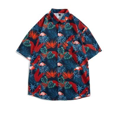 China Custom Men's Clothing Summer Anti-pilling Print Mens Beach Leisure Vacation Shirt Hawaiian Beach Shirt Casual Slim Shirt Suit for sale