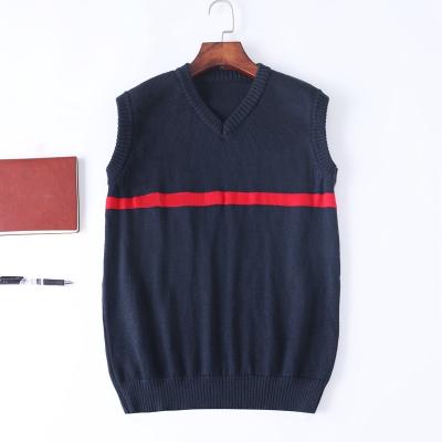 China Anti-Wrinkle Wholesale V-Neck Simple Cheap Interesting Vest Sleeveless Sweaters For Men for sale