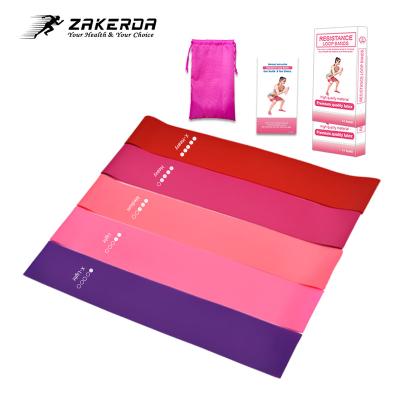 China Zakerda Physiotherapy Customized High Quality Natural Latex Stretching Exercise Loop Resistance Bands for sale